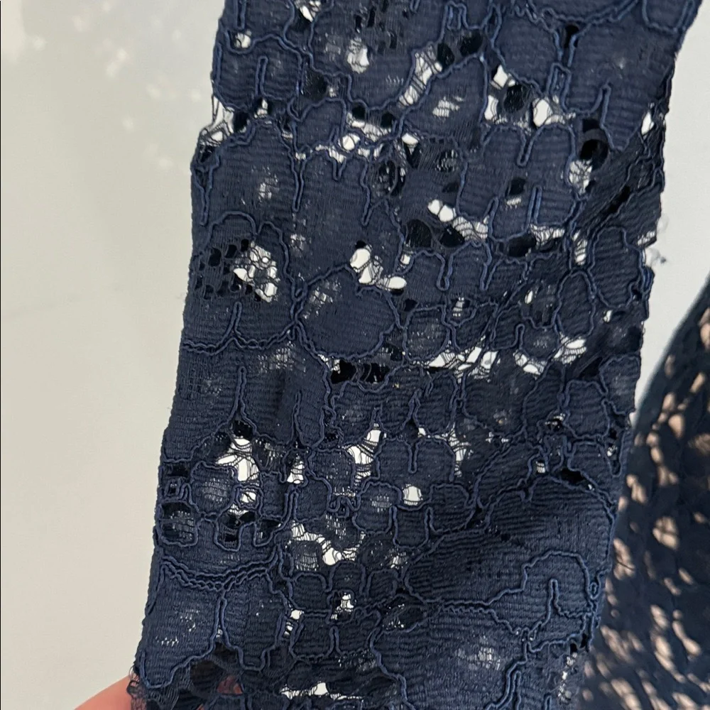 Flawless Vince Camuto Navy Lace Long Sleeve Dress - Picture 8 of 10